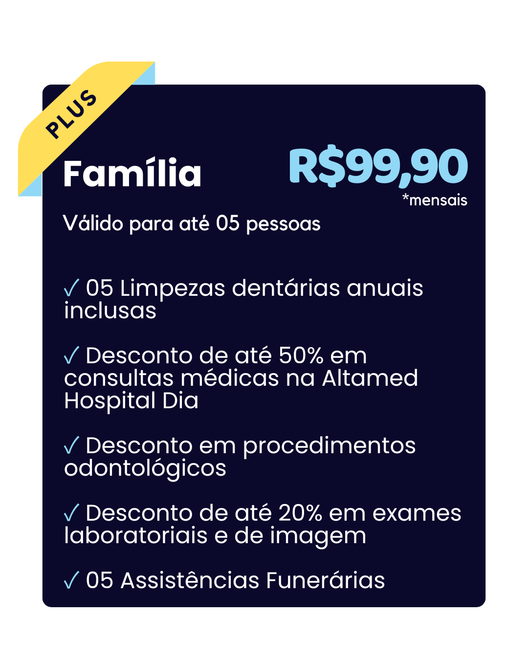 Plano familiar Plus Vida Mais São Joaquim da Barra