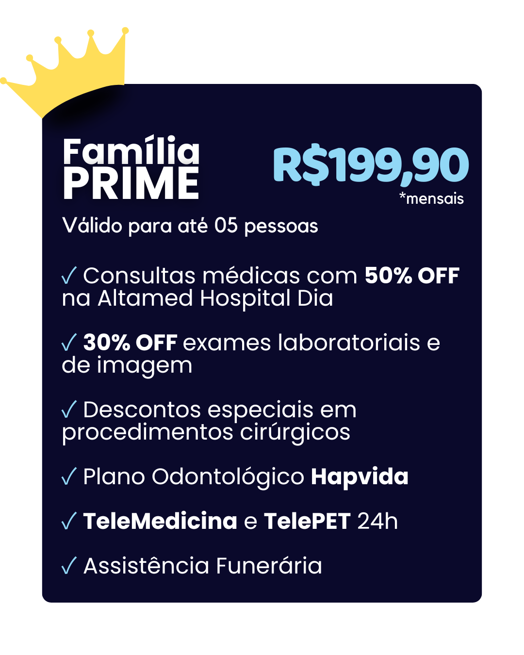 Plano familiar Plus Vida Mais São Joaquim da Barra